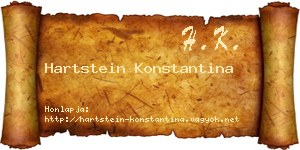 Hartstein Konstantina névjegykártya